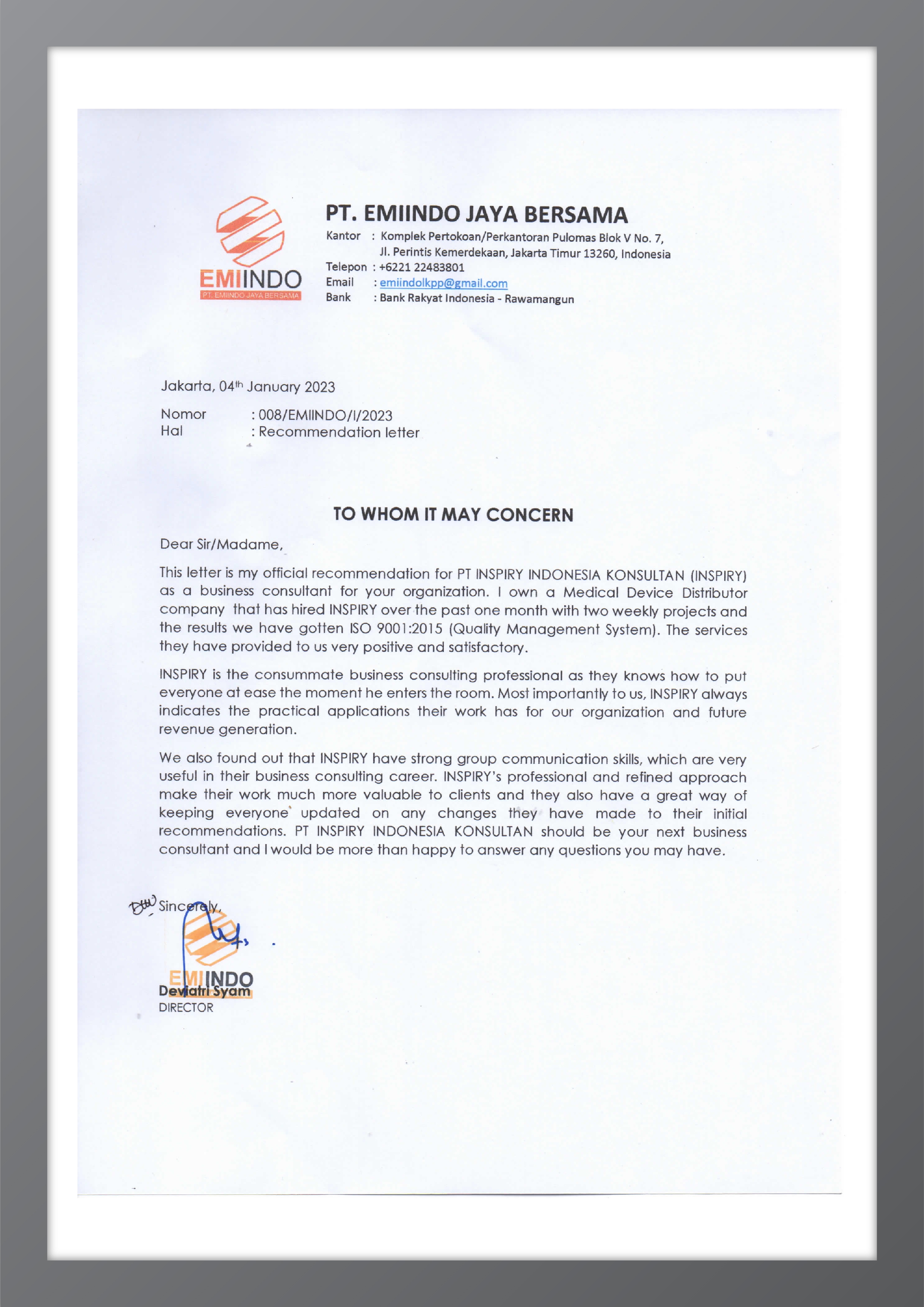 Recommendation Letter 14