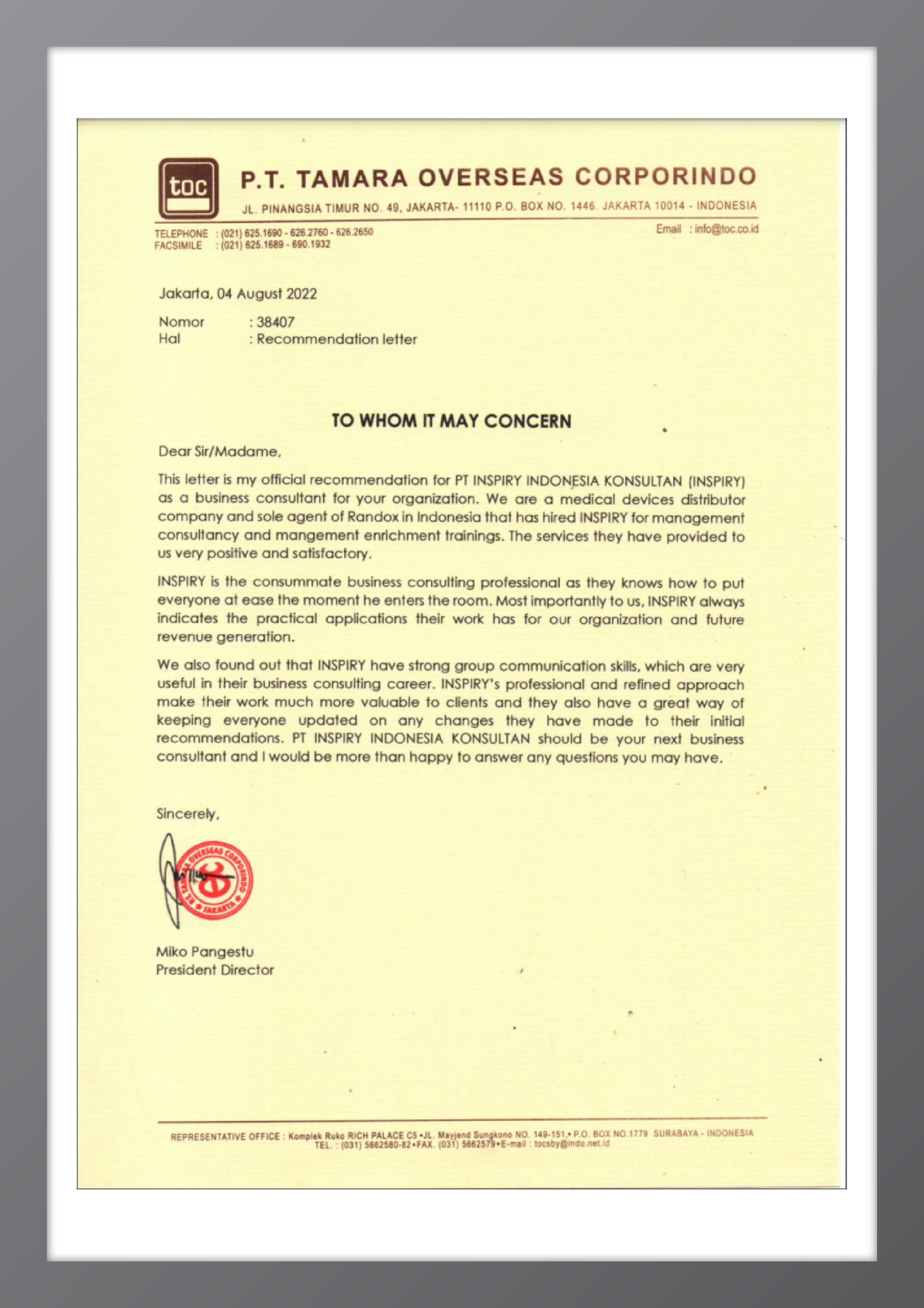 Recommendation Letter 15