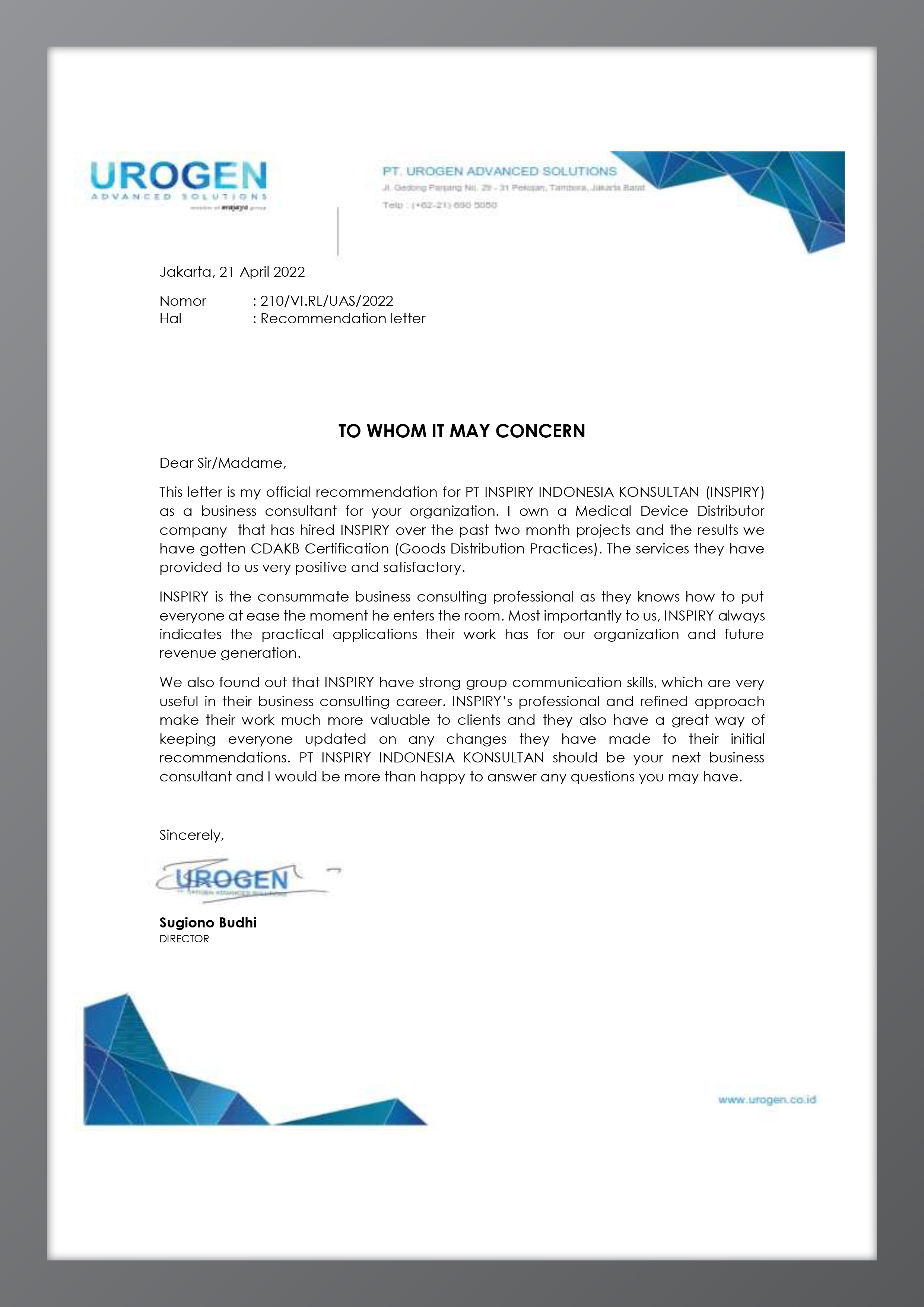 Recommendation Letter 3