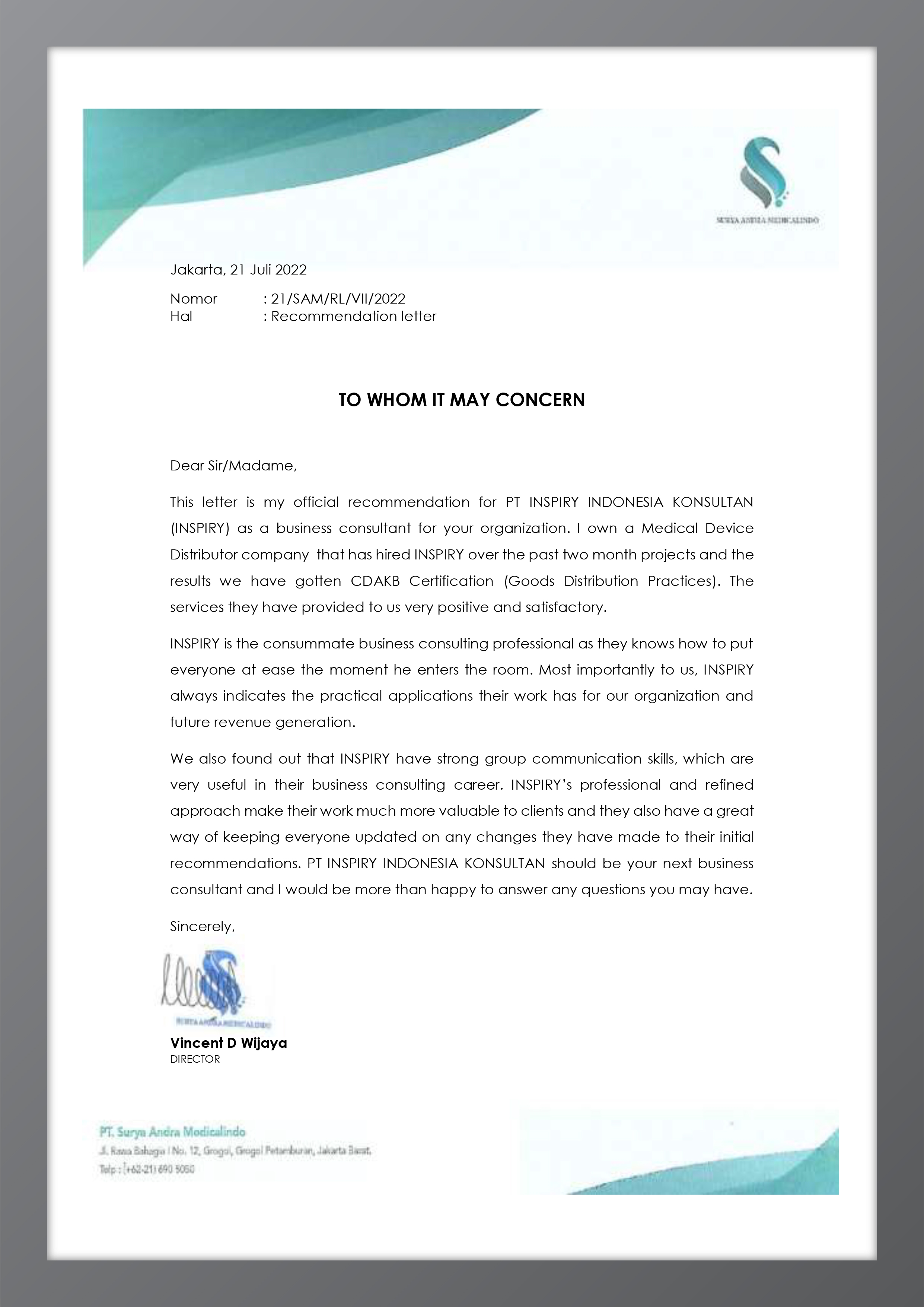 Recommendation Letter 4