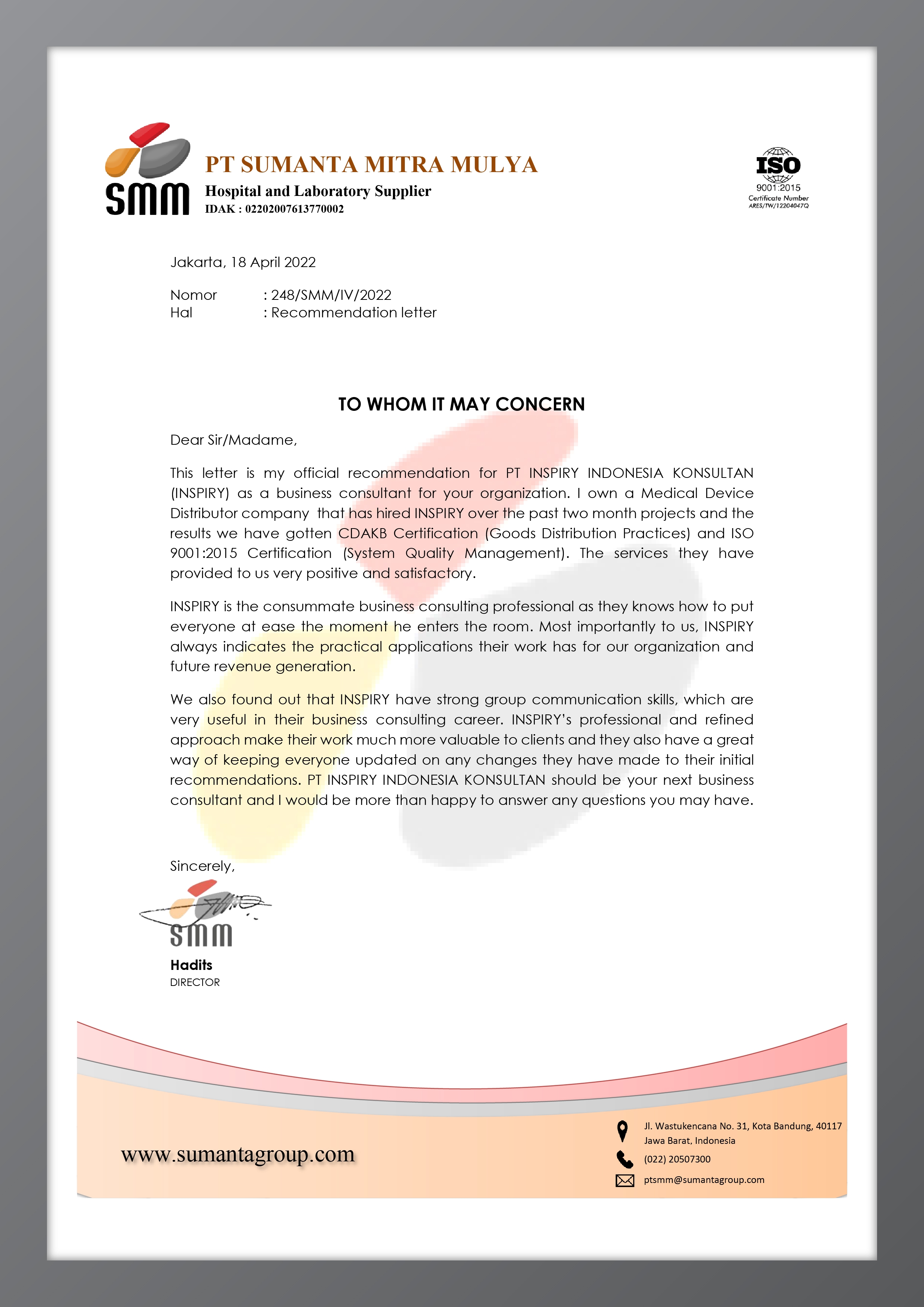 Recommendation Letter 5