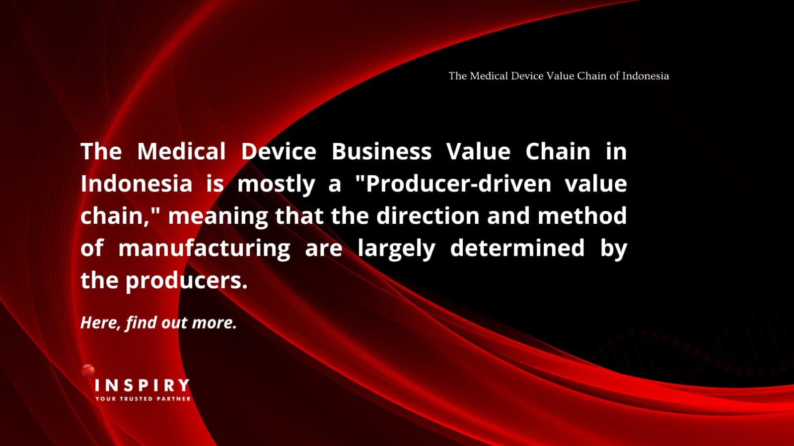 The Medical Device Value Chain of Indonesia
