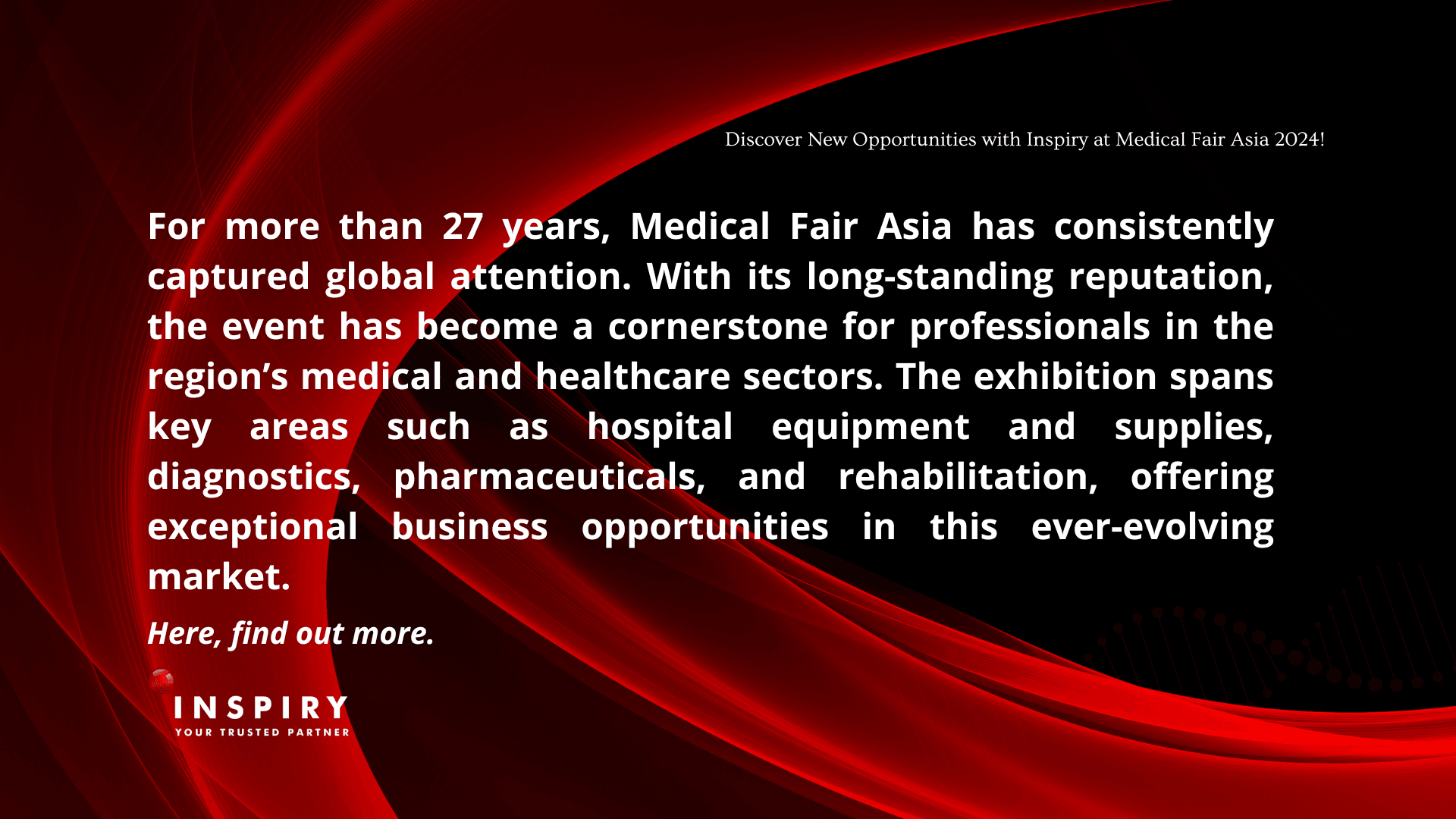 Discover New Opportunities with Inspiry at Medical Fair Asia 2024!